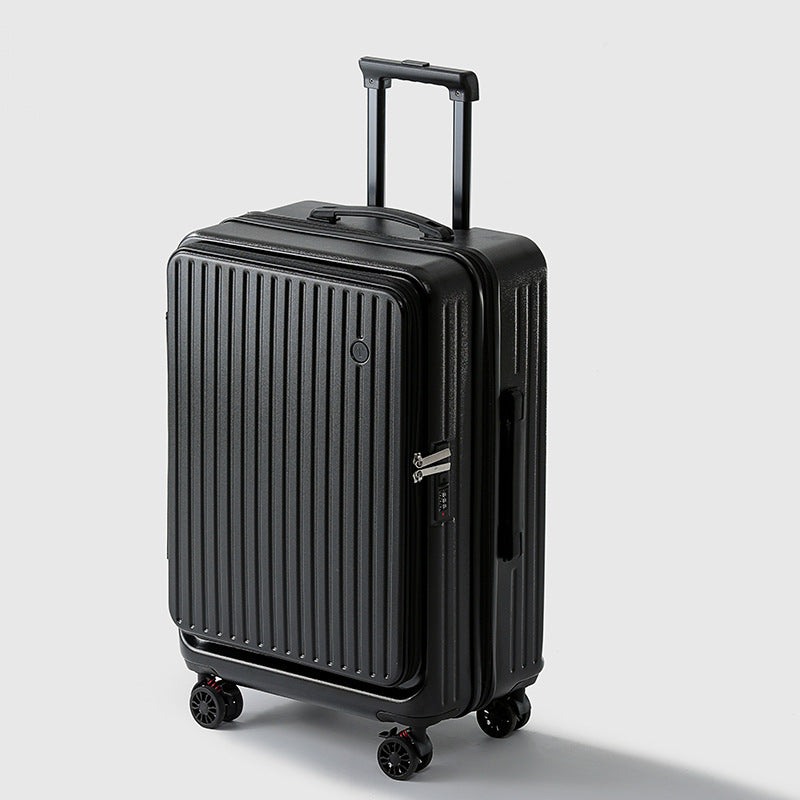 Side-opening suitcase universal wheel shock-absorbing brake