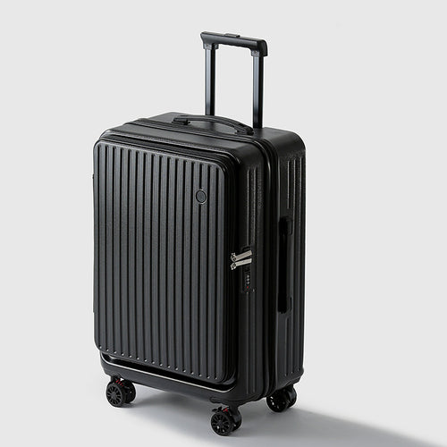 Side-opening suitcase universal wheel shock-absorbing brake