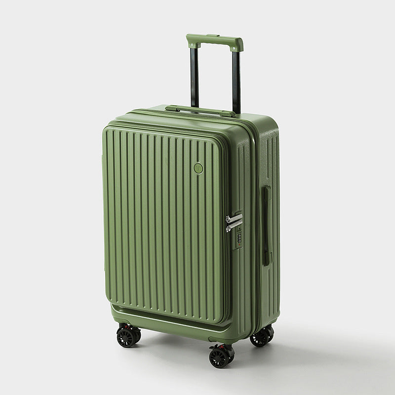 Side-opening suitcase universal wheel shock-absorbing brake